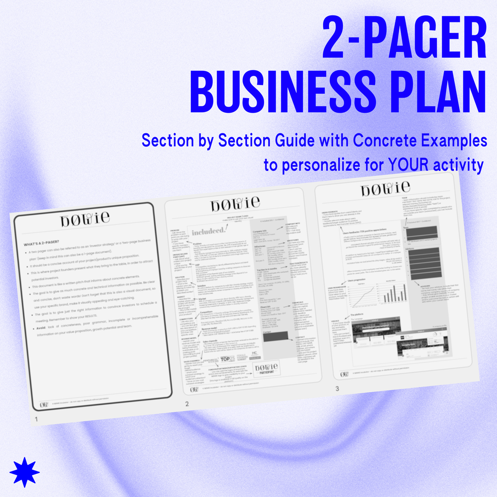 2-pager Business Plan